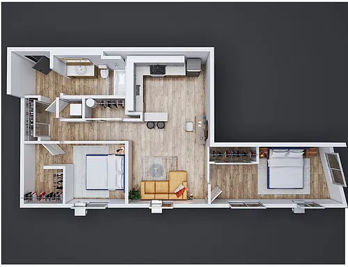 Floor plan 2bed 1ba