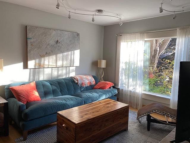 Living room with garden view