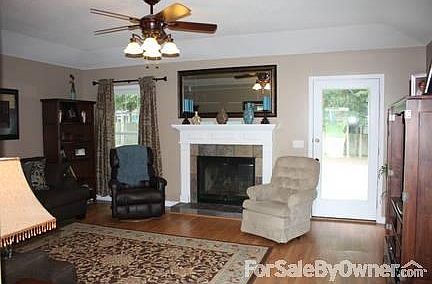 Family room
						:
						Fireplace has slate tile! Big room! We have seating for 7 comfortably.