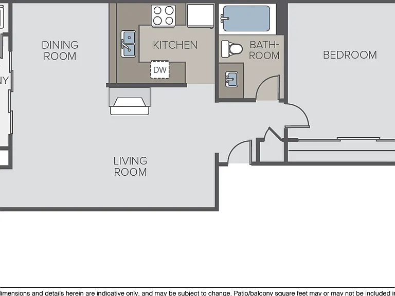 1 Bed 1 Bath (A)