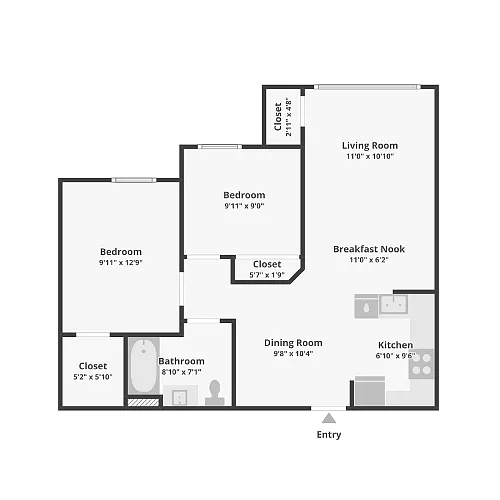 Floor plan Two Bedroom
