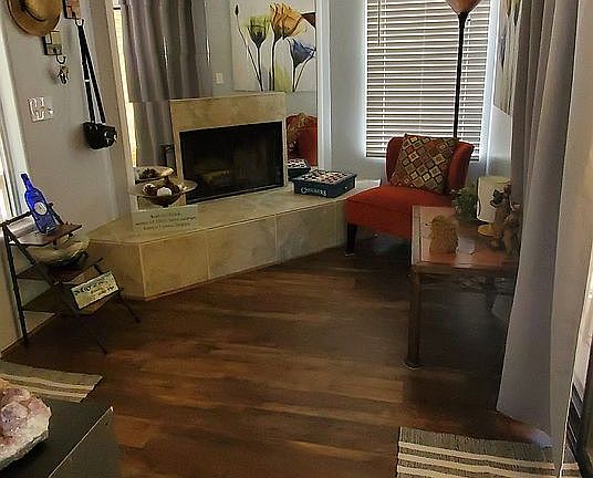 Wood burning fireplace