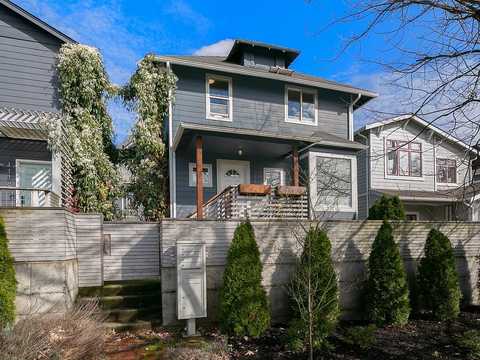 Front view from 23rd Street. Gate and fence provide privacy.