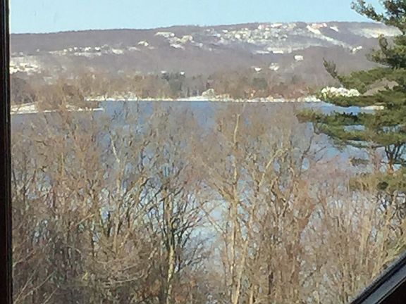 View down the lake from loft