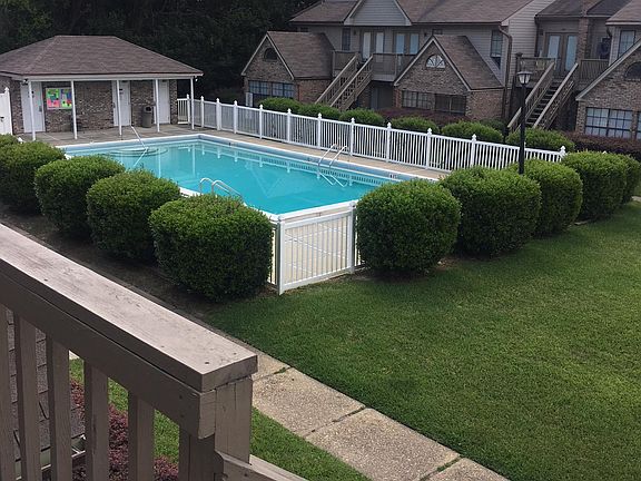 View of the pool from the deck.