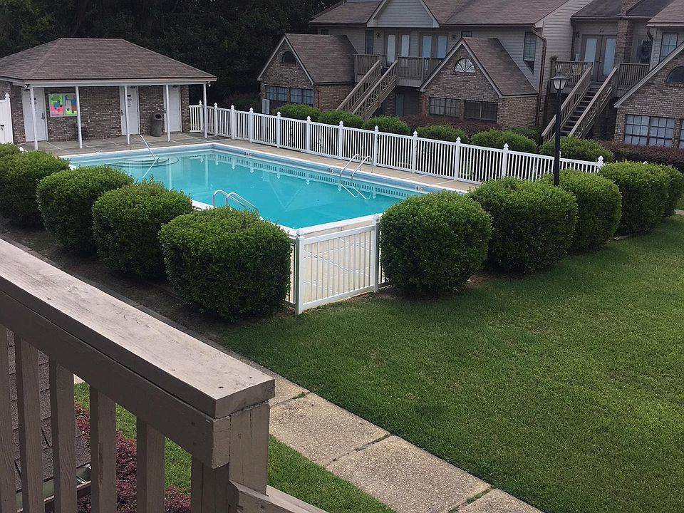 View of the pool from the deck.