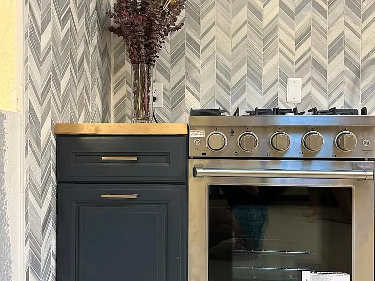 Proper stainless steel gas stove and oven