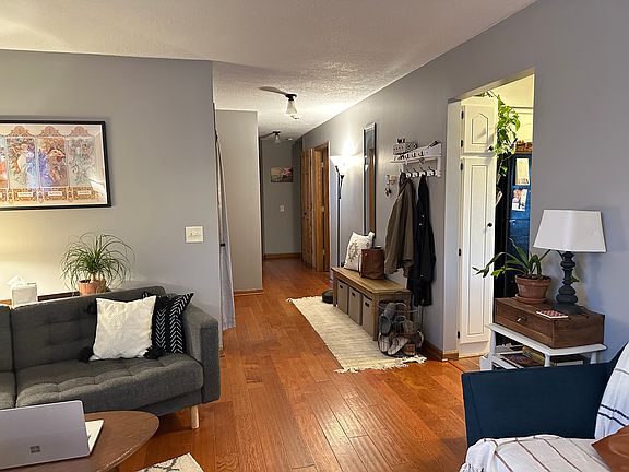 Hallway from living room to bedrooms/bathroom