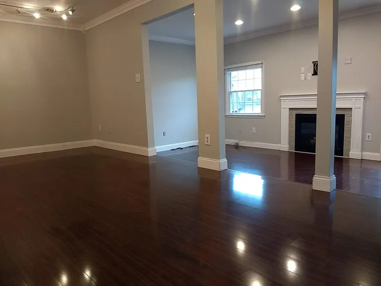 Living room and dining room