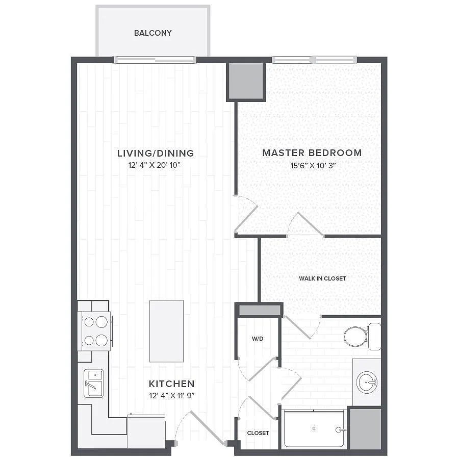 Floor plan 1B1BA-1AA