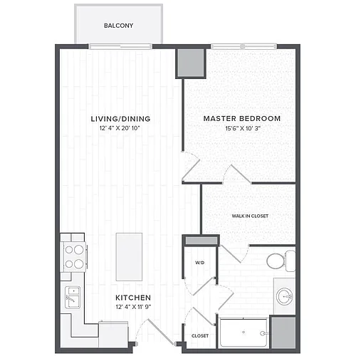 Floor plan 1B1BA-1AA
