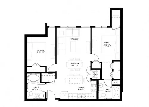Floor plan Two Bedroom - A
