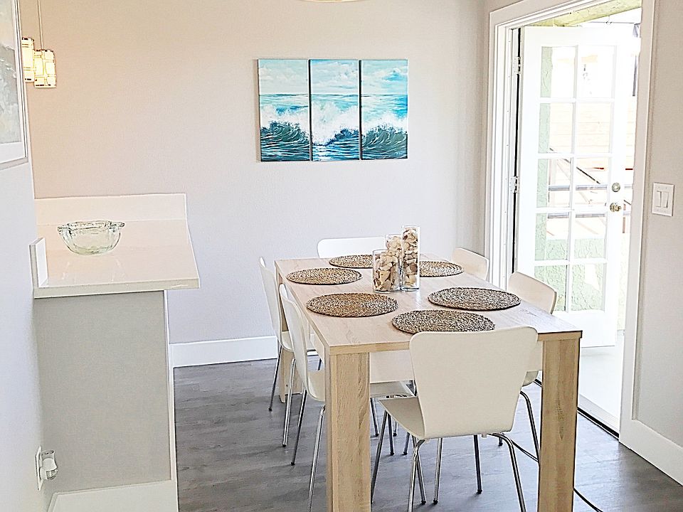 Dining area with French doors to patio