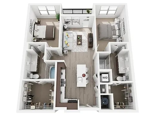 Floor plan Two Bedroom Two Bath B3