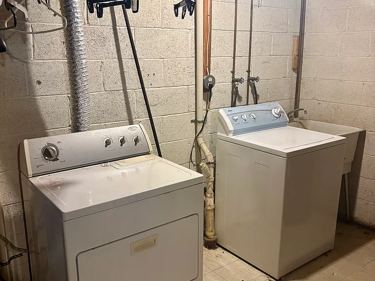 laundry room in basement