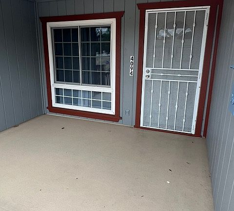 Covered, front porch
