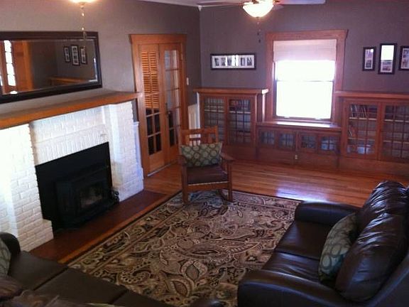 Living room, shelving
