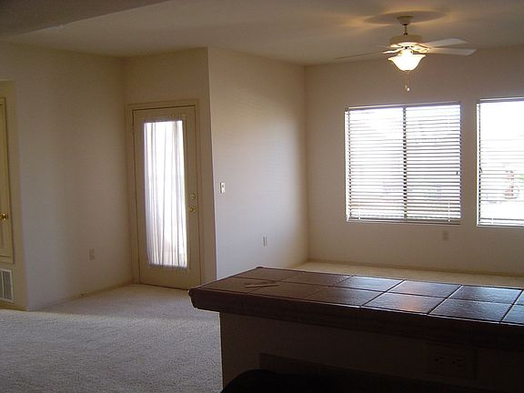 unfurnished living room--view from kitchen