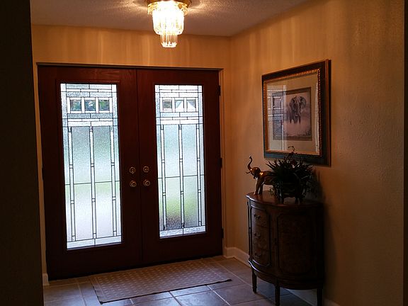 Foyer features new doors