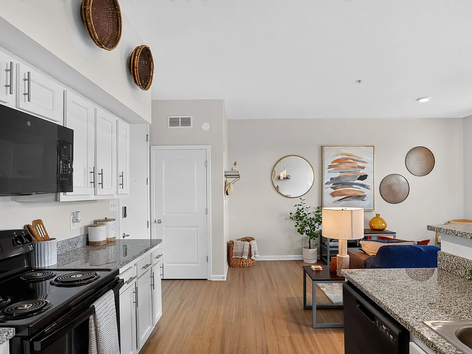 Modern Kitchen with Granite Countertops at Ralston Apartments in Downtown Indianapolis