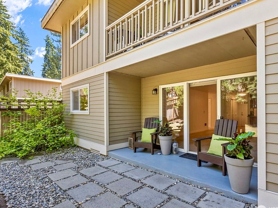 Back porch and fenced yard.