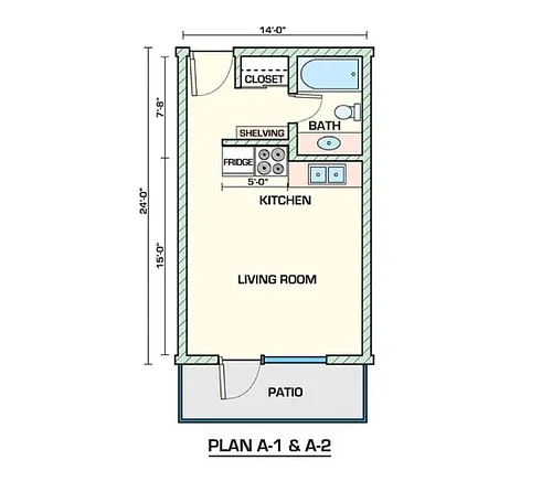 Floor plan Studio 340B