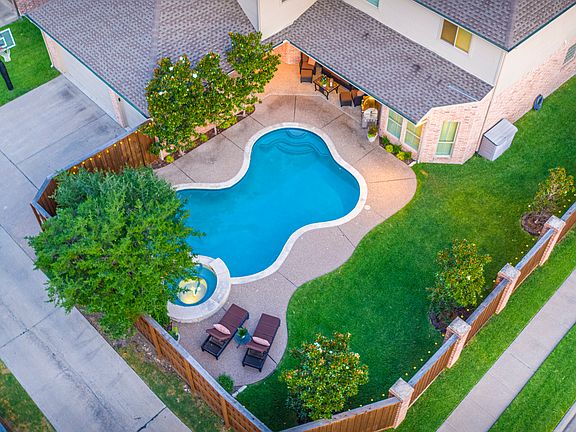 aerial shot pool corner lot