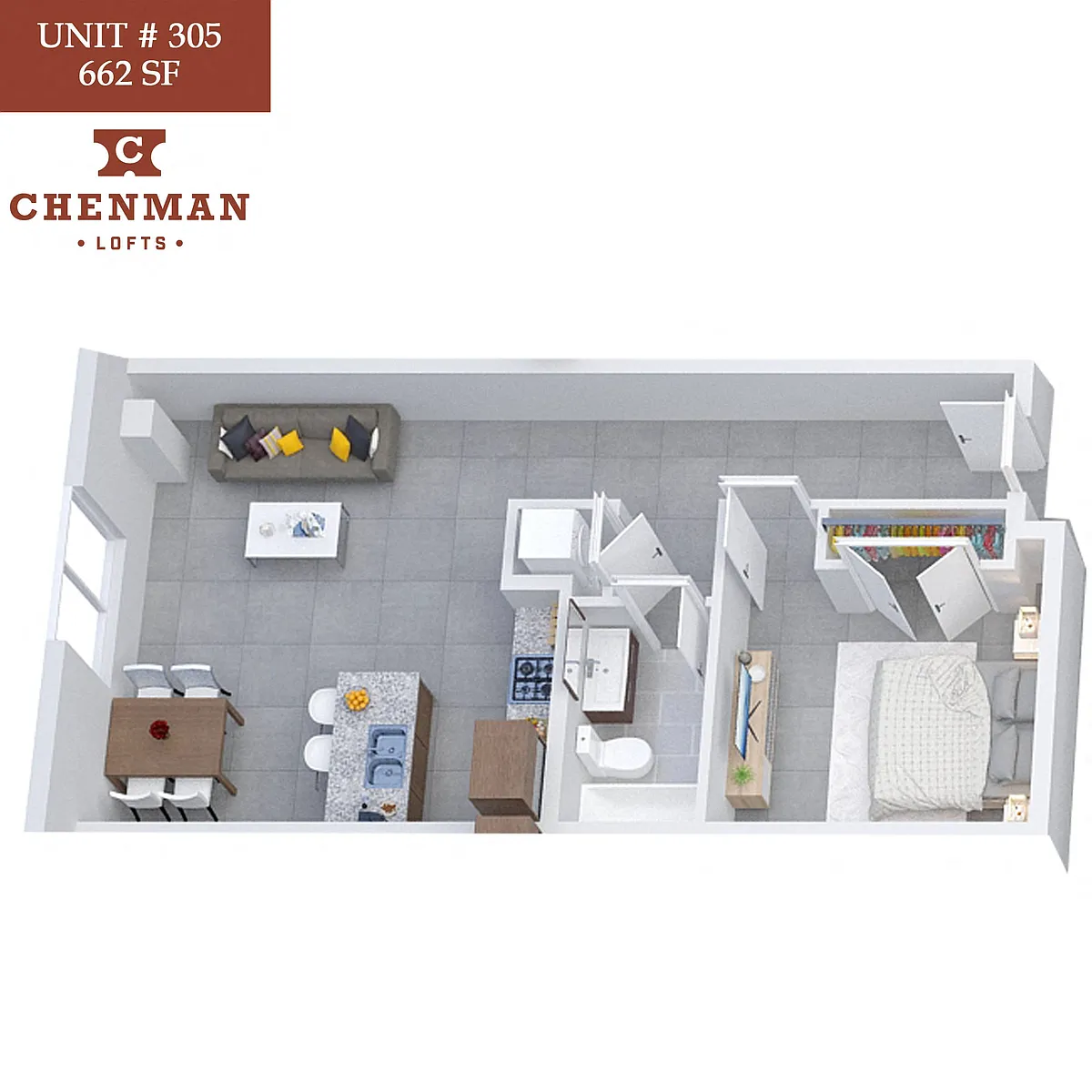 Floor plan Chenman Lofts 305
