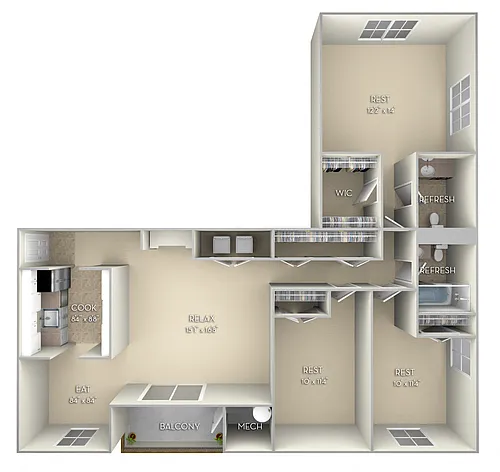 Floor plan The Braddock