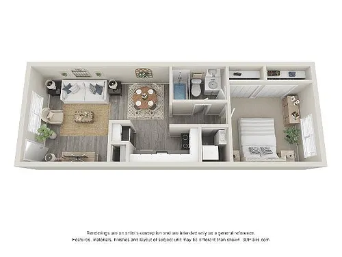 Floor plan 1 Bed 1 Bath - Renovated