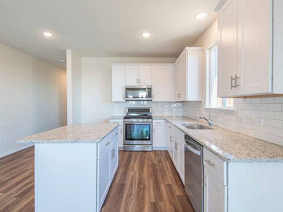 Abundant cabinet space in kitchen.