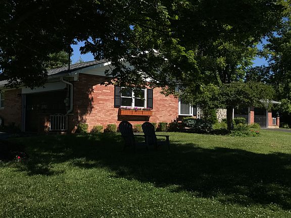 Shaded sitting area in front