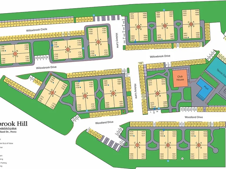 Site plan showing the convenient location of your condo, parking, and community features