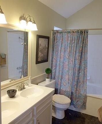 Master bathroom - double sinks, huge walk-in closet, and marble floors