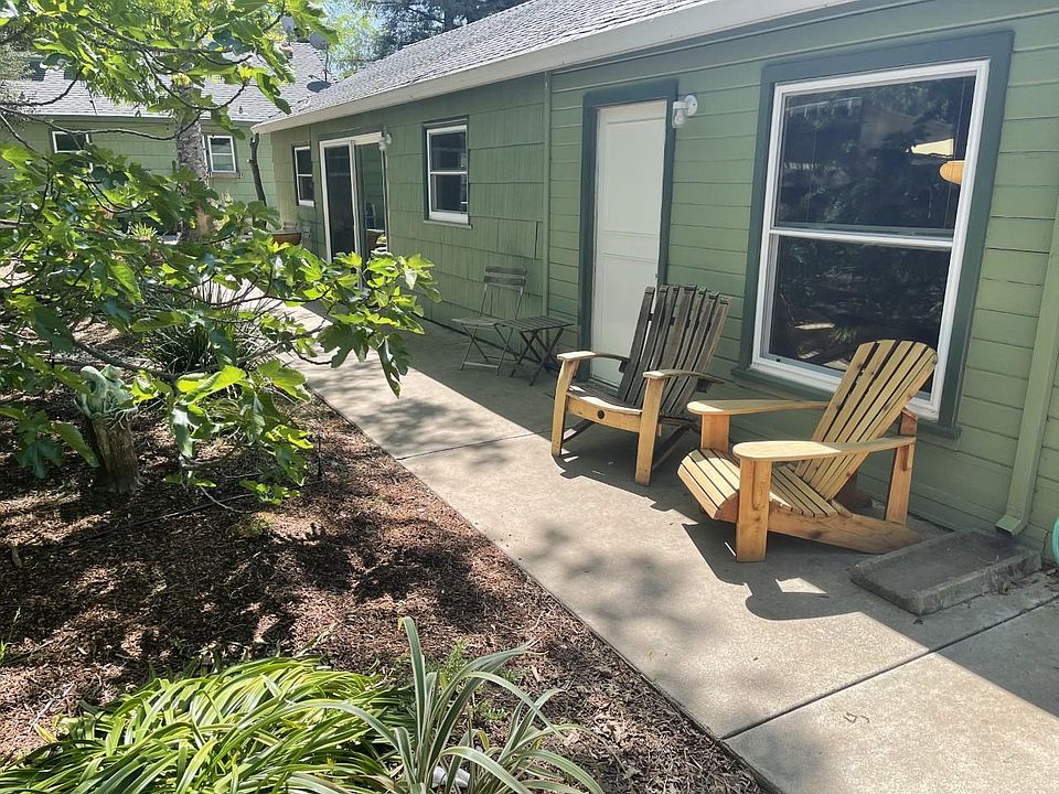 Rear view of cottage.