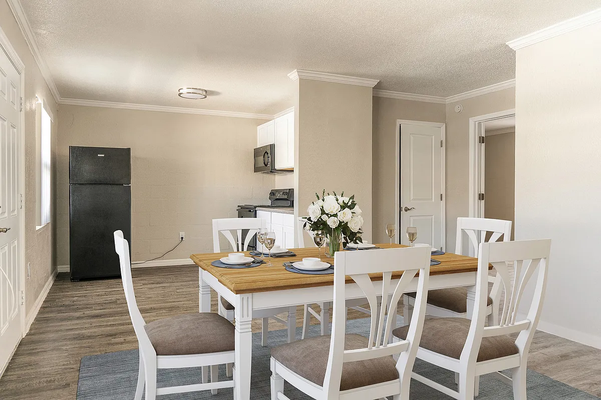 Dining Room and Kitchen Area - North Washington Apartment Homes