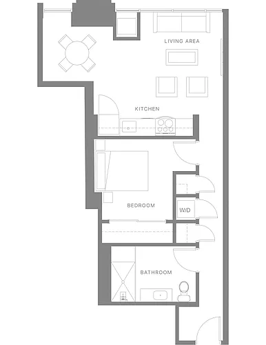 Floor plan One Bedroom E