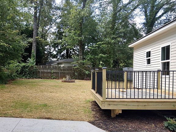 Backyard with Fire pit