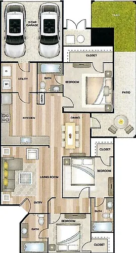 Floor plan Three bedroom