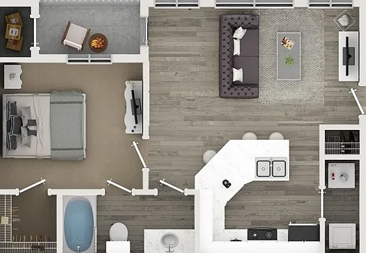 One Bedroom One Bath Floor Plan One Bedroom One Bath Floor Plan