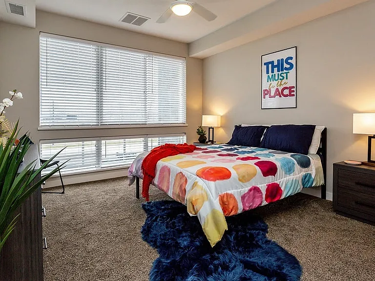 Master Bedroom with Large Windows