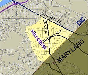Map if where Hillcrest is located