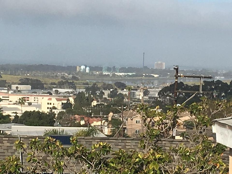 beautiful view of SeaWorld, Mission Bay and Pacific Ocean from the front steps.