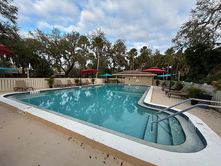 Community pool across the street