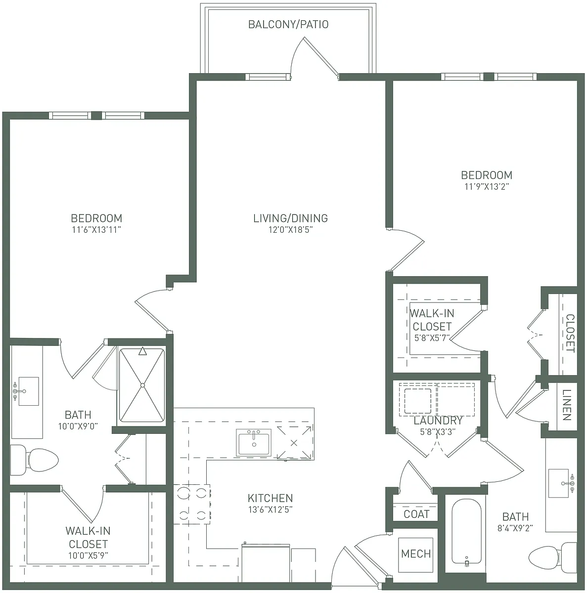 Floor plan 2X2
