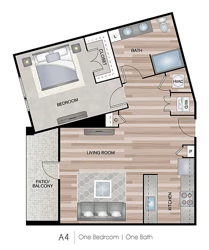 Floor plan One bedroom