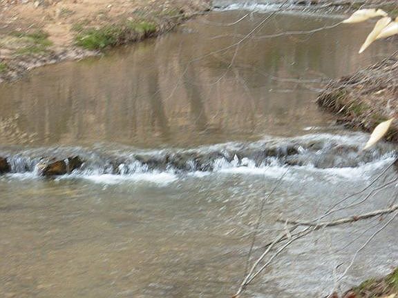 Beautiful creek on the land 