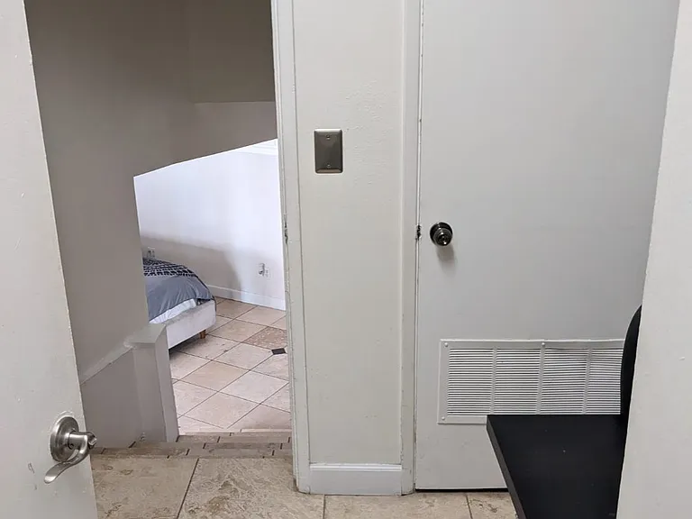entry to large storage area to place things not in use, free to tenant, not in and out regularly