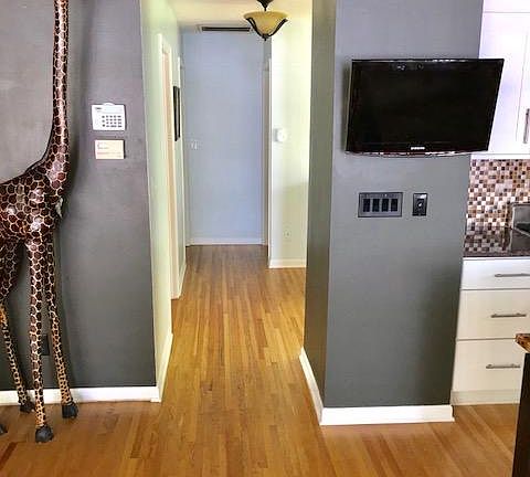 View down the upper hall