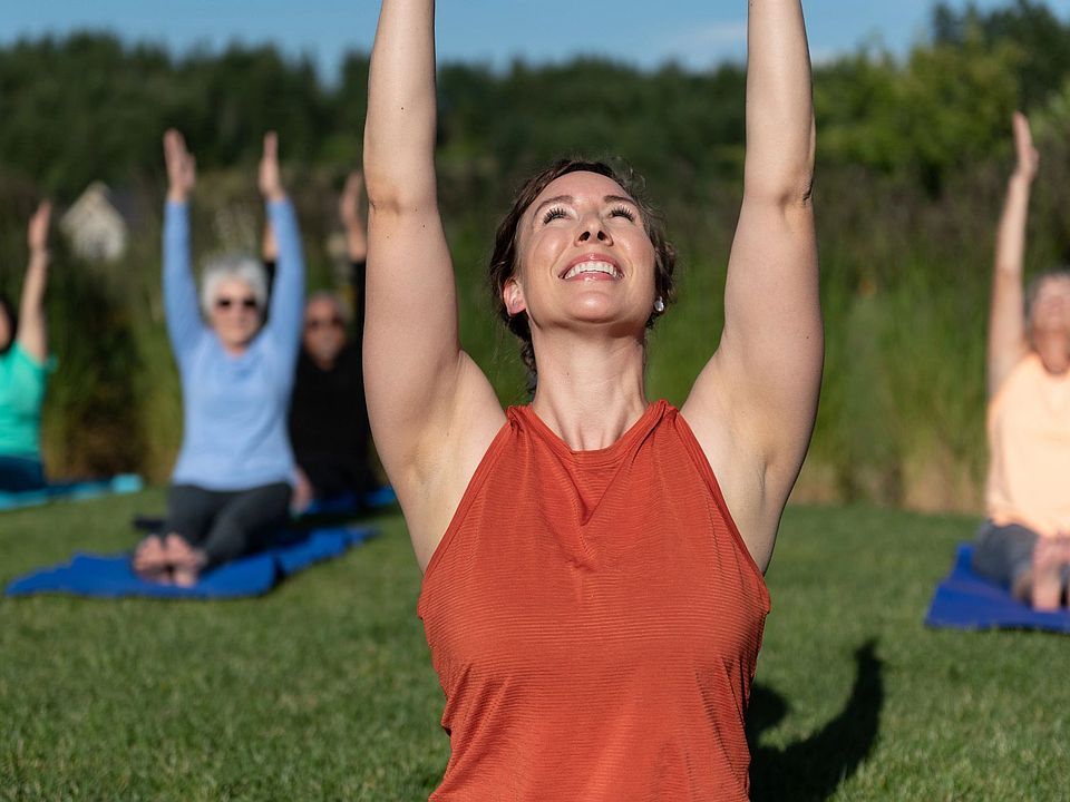 Homeowners doing Yoga
